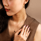 Boucles d'oreilles charme Léontine Plaqué Or Jaune - Malachite Naturelles ❇️