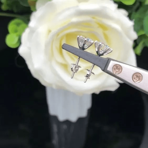 Boucles d'oreilles Clous d'Hermès à Vis - Diamant Moissanite 1 Carat 💎