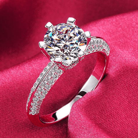 Bague Solitaire Calypso en Argent Sterling 925 - Diamant Moissanite 1 Carat 💎