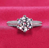 Bague Solitaire Calypso en Argent Sterling 925 - Diamant Moissanite 1 Carat 💎