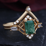 Bague Reliquaire d’Éloïse Plaqué Or 18ct - Malachite naturelle ❇️
