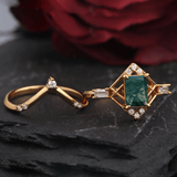 Bague Reliquaire d’Éloïse Plaqué Or 18ct - Malachite naturelle ❇️
