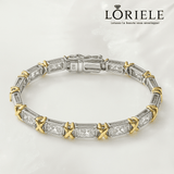 Bracelet Cross d'éternité En Argent Sterling 925 - Diamant Moissanite 1 Carat 💎