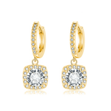 Boucles d’oreilles Halo Séléné, fermoirs à levier - Diamant Moissanite💎