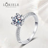 Bague Solitaire pavé Freyja Calypso en Argent Sterling 925 - Diamant Moissanite 1 Carat💎