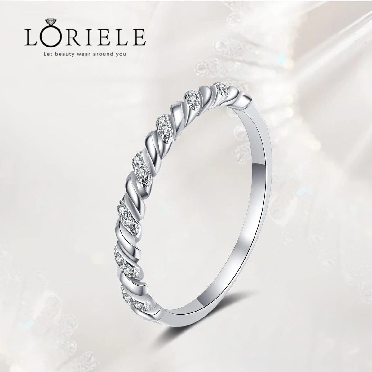 Bague Seraphina Twist en Argent Sterling 925 Oxyde De Zirconium