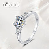 Bague Solitaire Cœur Éclat d'Argent Sterling 925 - Oxyde De Zirconium 💎