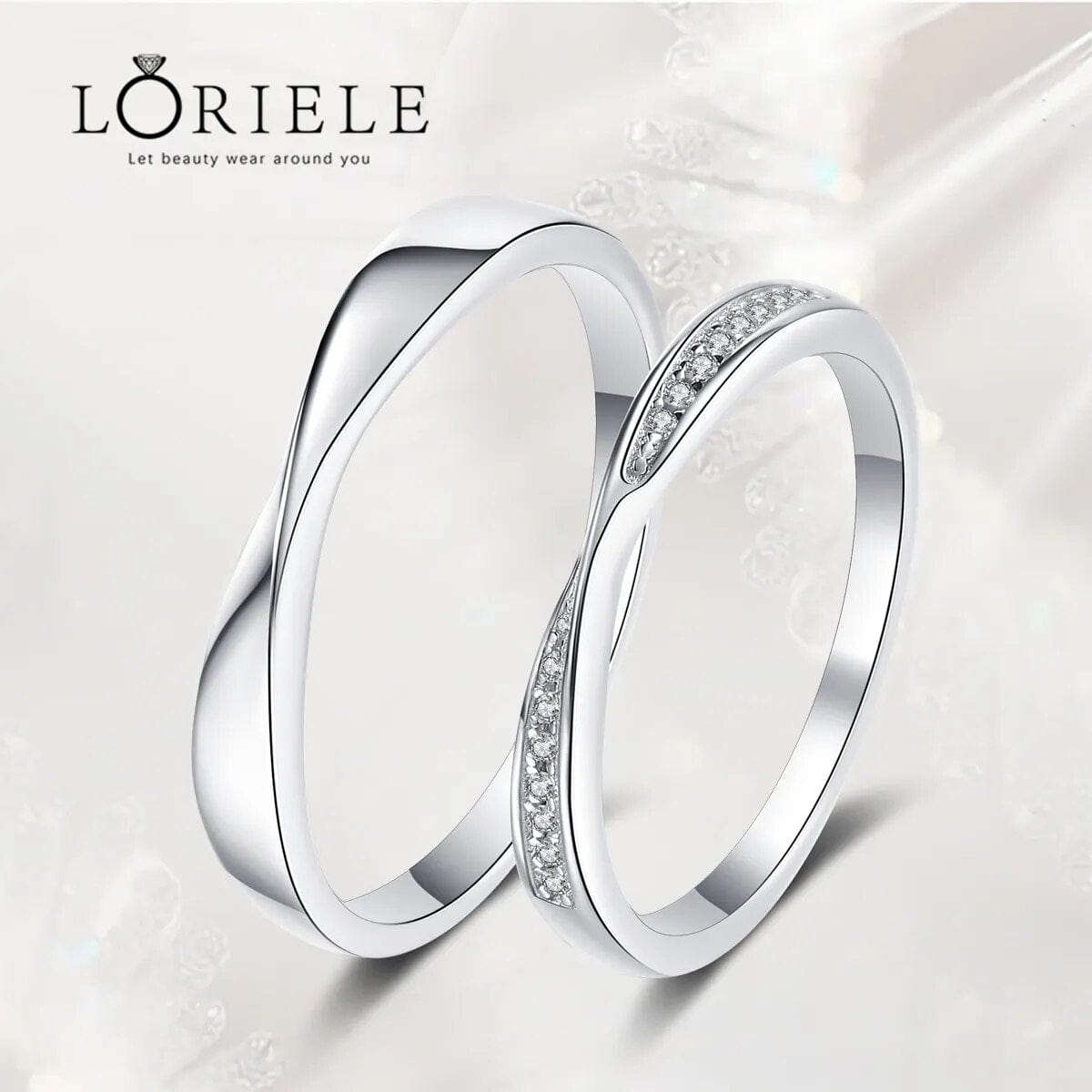 Bagues de promesse Adam et Eve en Argent Sterling 925 - Zircon pavé💎