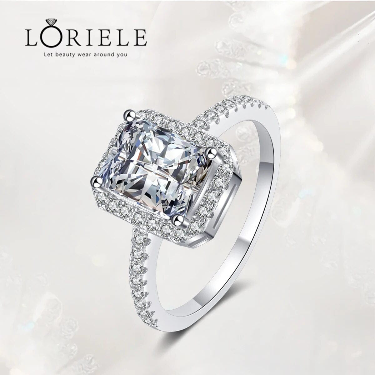 Bague Halo Belisama en Argent Sterling 925 - Diamant Moissanite 1 Carat 💎