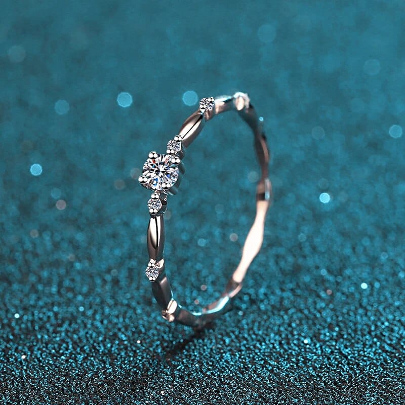 Bague Solitaire Constellations en Argent Sterling 925 - Oxyde De Zirconium 💎