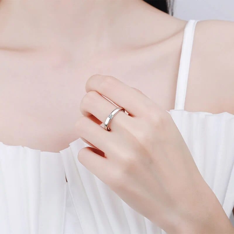 Bague Solitaire Divana en Argent Sterling 925 - Oxyde De Zirconium 💎