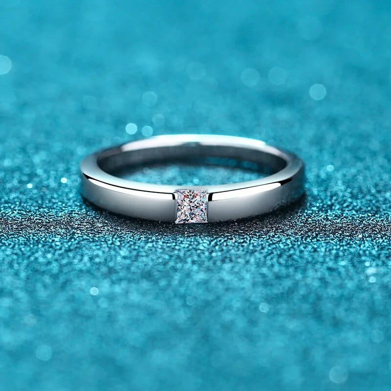 Bague Solitaire Divana en Argent Sterling 925 - Oxyde De Zirconium 💎