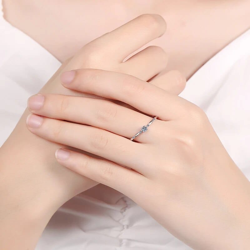 Bague Solitaire Constellations en Argent Sterling 925 - Oxyde De Zirconium 💎