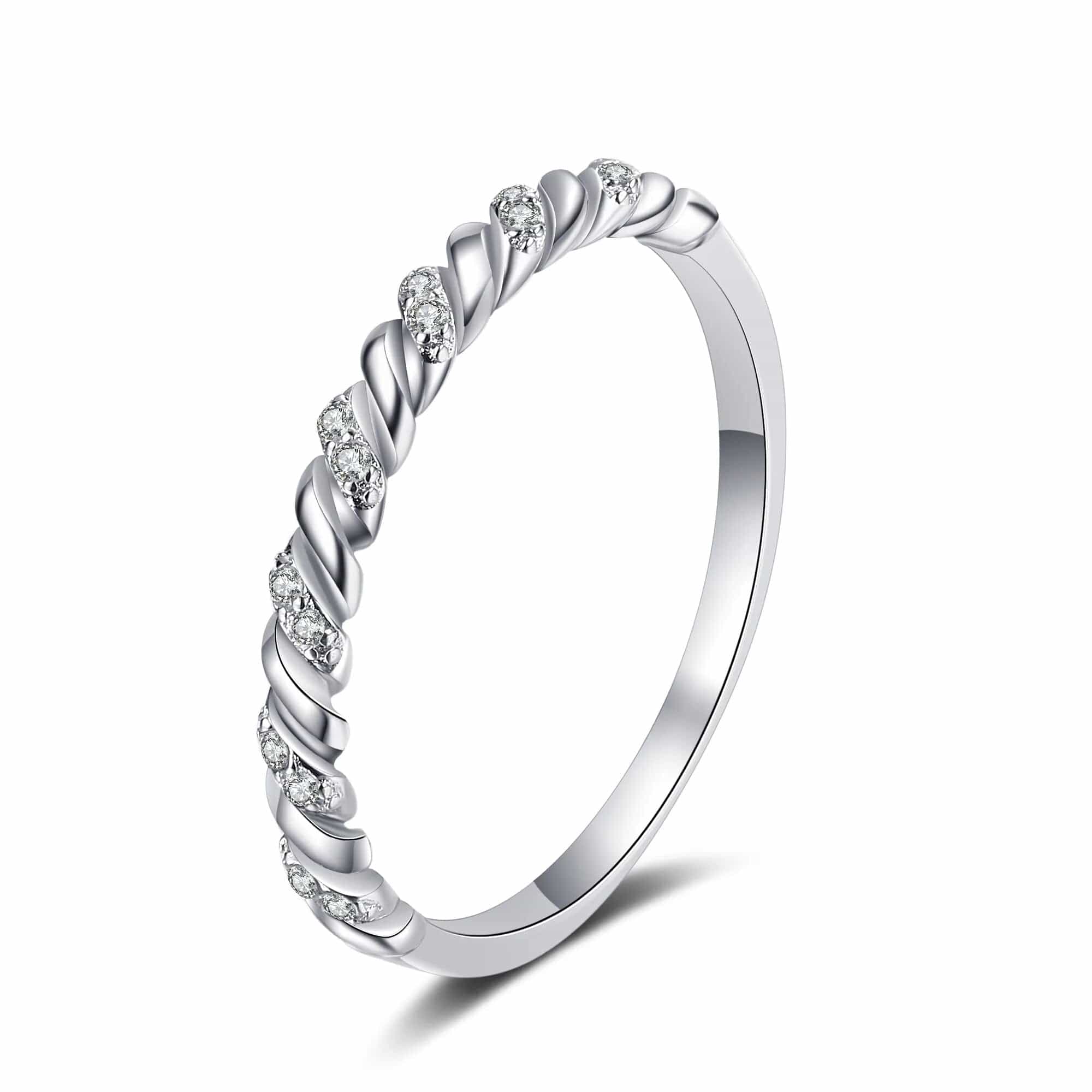 Bague Seraphina Twist en Argent Sterling 925 Oxyde De Zirconium
