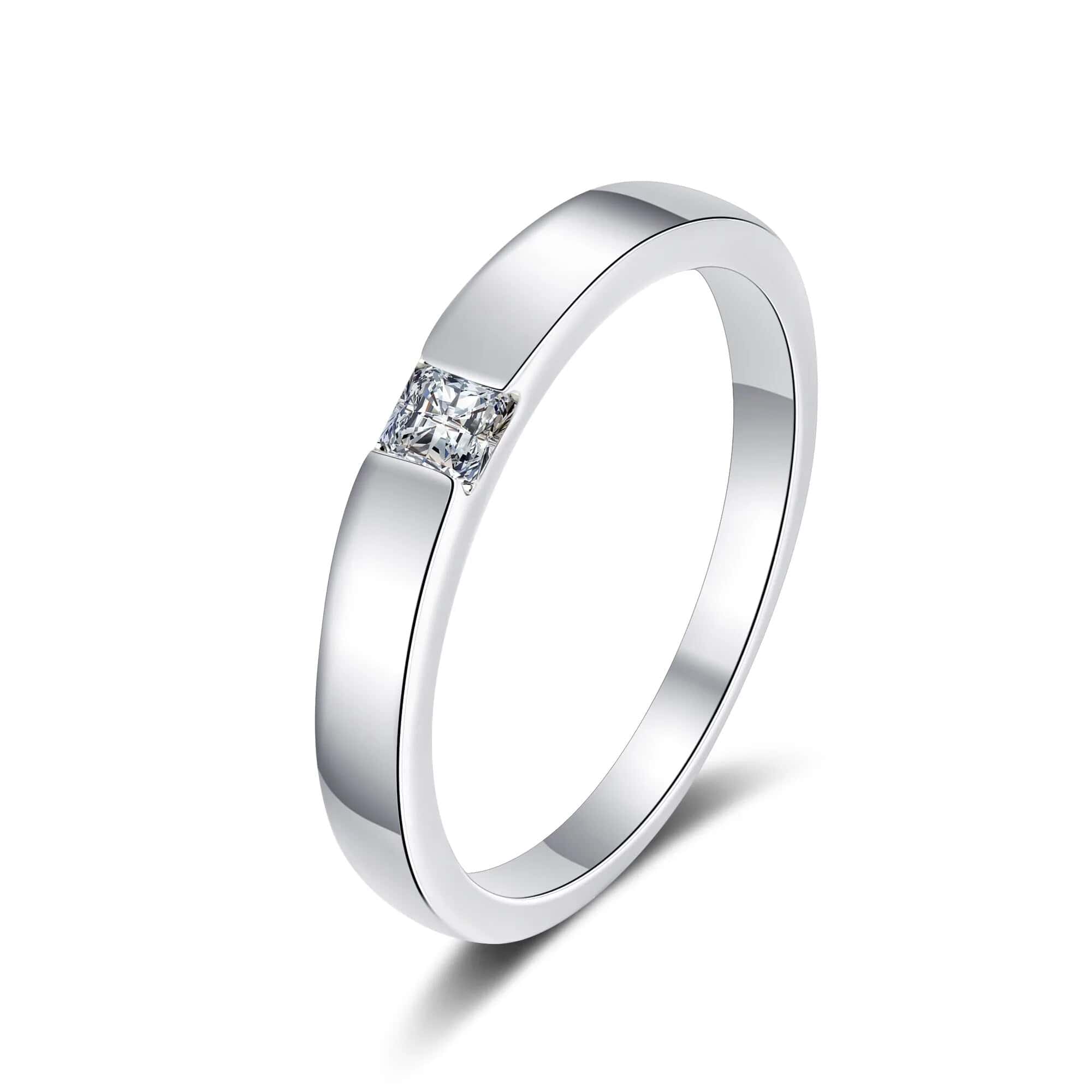 Bague Solitaire Divana en Argent Sterling 925 - Oxyde De Zirconium 💎