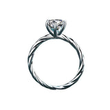 Bague Solitaire twist Astral en Argent Sterling 925 - Oxyde De Zirconium 💎