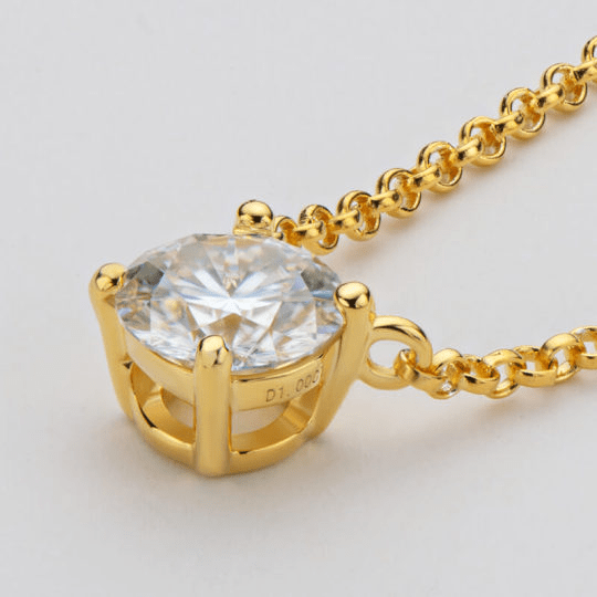 Collier Éclat Stellaire en Argent Sterling 925 - Diamant Moissanite 1 Carat 💎