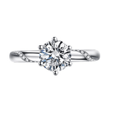 Bague Solitaire Lucia En Argent Sterling 925 - Diamant Moissanite 1 Carat💎