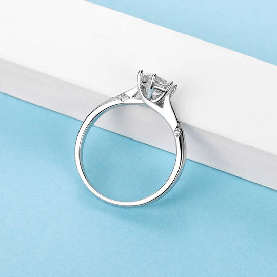Bague Solitaire Lucia En Argent Sterling 925 - Diamant Moissanite 1 Carat💎