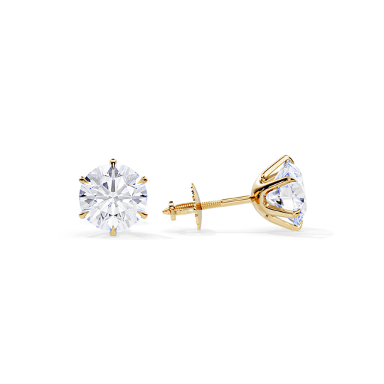Boucles d'oreilles Clous d'Hermès à Vis - Diamant Moissanite 1 Carat 💎