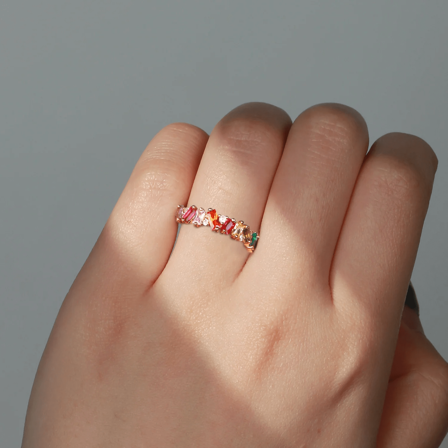 Bague Serment de Valérianne Plaqué Or 18 Carats - Zircone multicolore 🌈