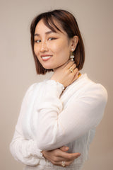 Boucles d'oreilles pétales rondes