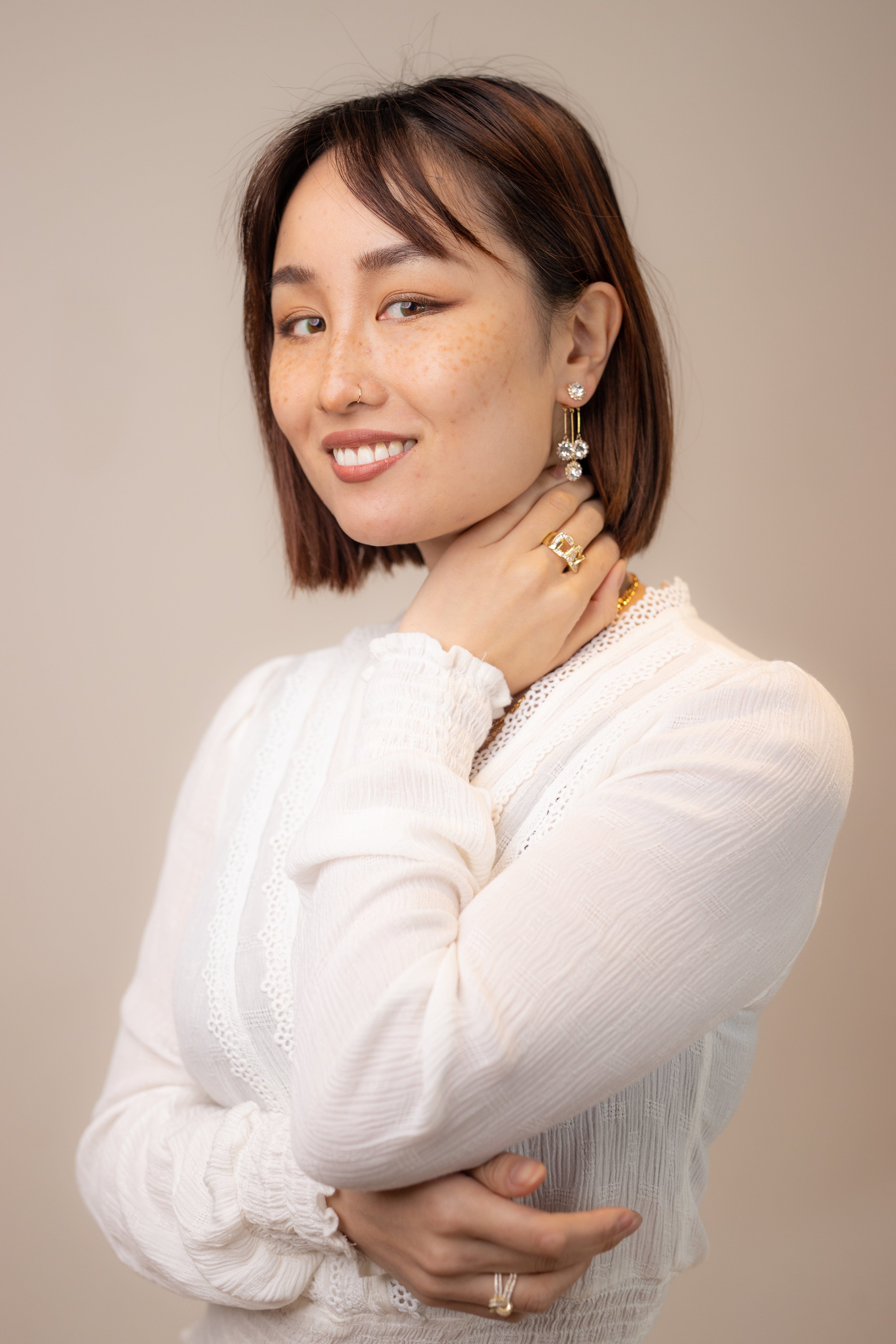 Boucles d'oreilles pétales rondes