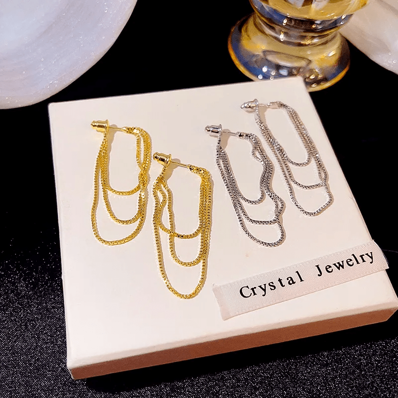 Boucles d'oreilles à pampilles en Or 18 Carats où Argent Strassie™