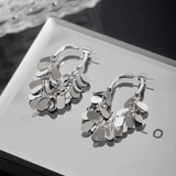 Boucles d'oreilles à pampilles à sequins Plaqué Or 18 Carats où Argent Sterling 925