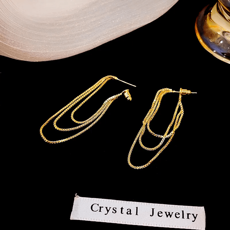 Boucles d'oreilles à pampilles en Or 18 Carats où Argent Strassie™