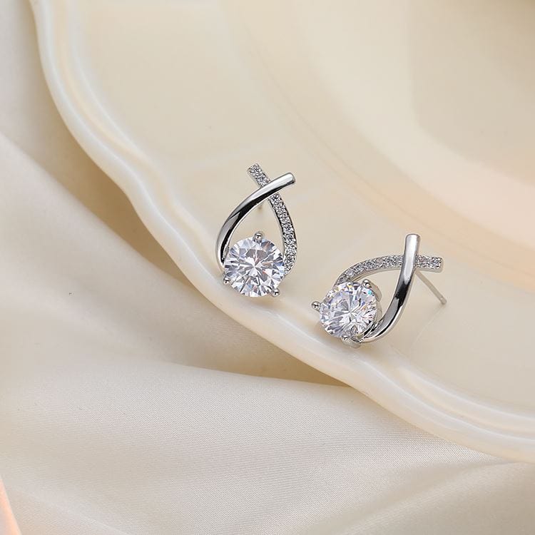 Boucles d'oreilles queue de sirène Plaqué or - Diamant Moissanite 1 Carat 💎
