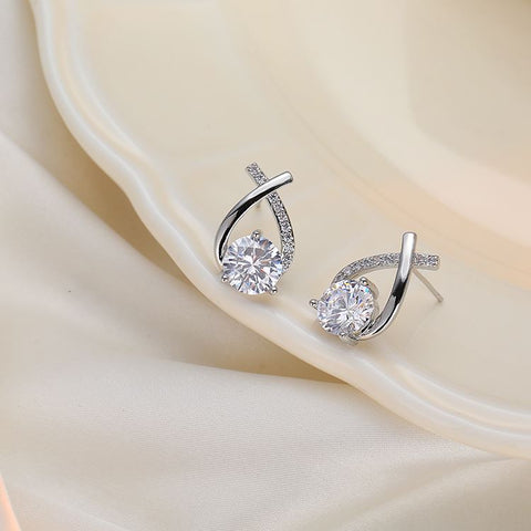 Boucles d'oreilles queue de sirène Plaqué or - Diamant Moissanite 1 Carat 💎