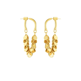 Boucles d'oreilles à pampilles à sequins Plaqué Or 18 Carats où Argent Sterling 925