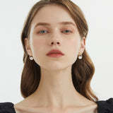 Boucles d'oreilles queue de sirène Plaqué or - Diamant Moissanite 1 Carat 💎