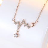 Collier en zircon cubique Rythme cardiaque