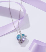 Collier cœur en cristal AZUR