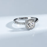 Bague Halo Callista En Argent Sterling 925 - Diamant Moissanite 1 Carat 💎