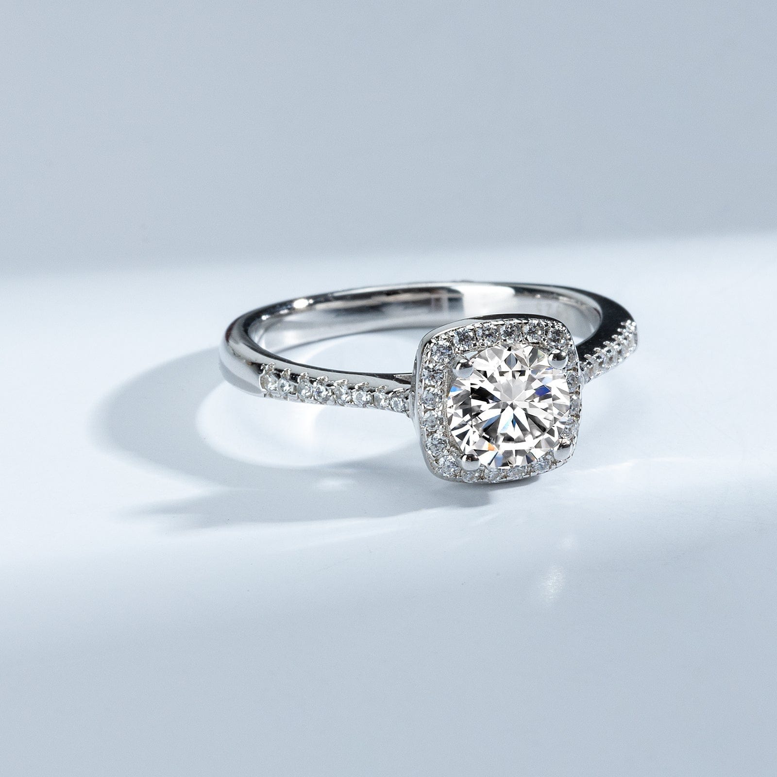 Bague Halo Callista En Argent Sterling 925 - Diamant Moissanite 1 Carat 💎