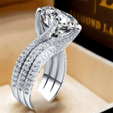 Bague Solitaire pavé Luxe Silverique Argent Sterling 925 - Diamant Moissanite 1 Carat 💎
