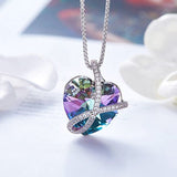 Collier cœur en cristal AZUR