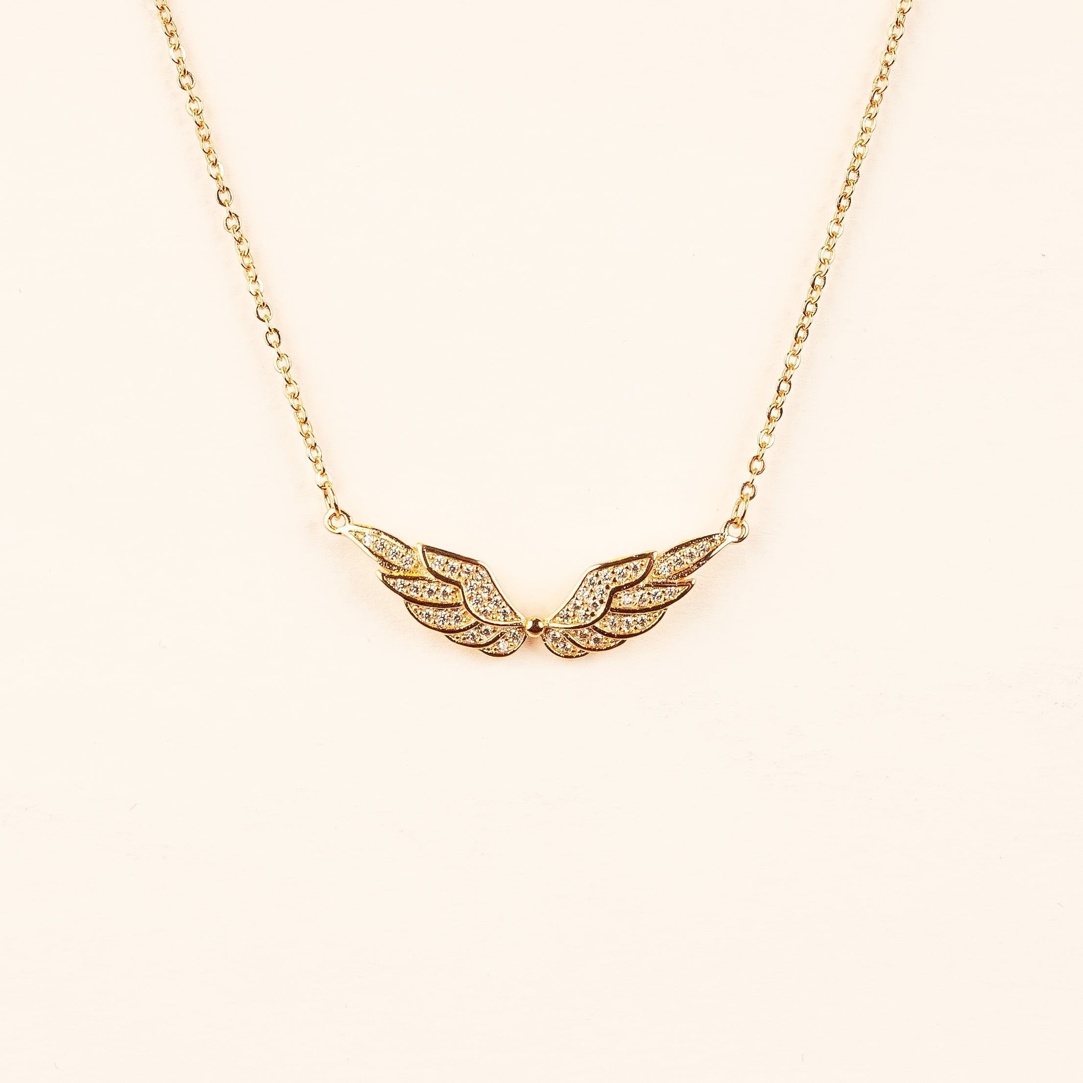 Collier ailes d'ange en zircon cubique