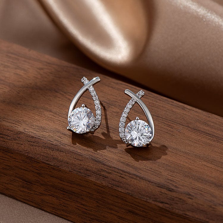 Boucles d'oreilles queue de sirène Plaqué or - Diamant Moissanite 1 Carat 💎