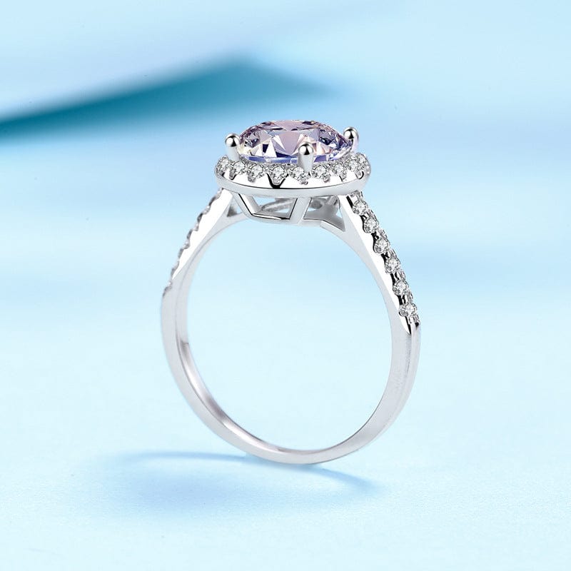 Bague ovale Glow en Argent Sterling 925 - Diamant Moissanite 1 Carat 💎