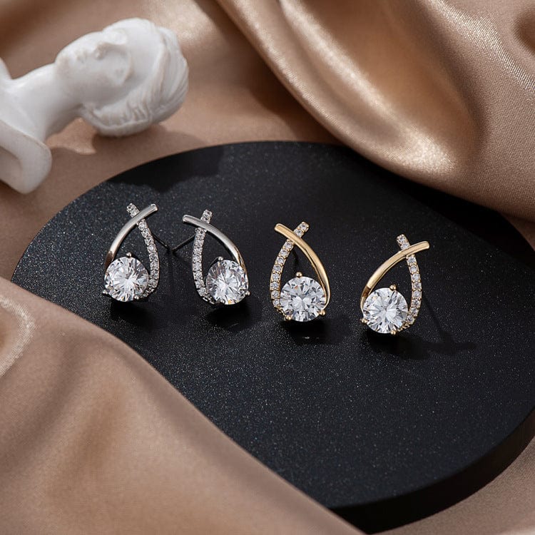 Boucles d'oreilles queue de sirène Plaqué or - Diamant Moissanite 1 Carat 💎