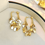 Boucles d'oreilles à pampilles à sequins Plaqué Or 18 Carats où Argent Sterling 925