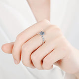 Bague Solitaire Shimmering Bee en Argent Sterling 925 - Diamant Moissanite 1 Carat💎