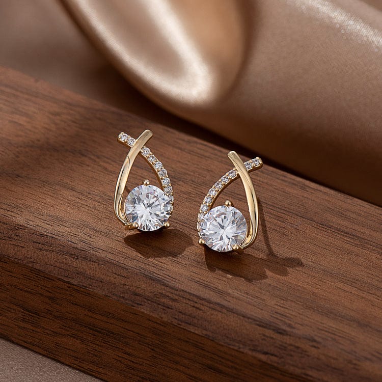 Boucles d'oreilles queue de sirène Plaqué or - Diamant Moissanite 1 Carat 💎