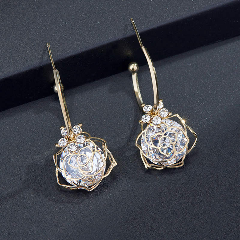 Boucles d'oreilles Rose de Crystal 🔮