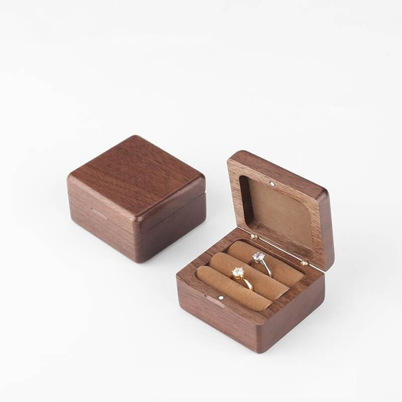 Écrin Bague <br /> Fiançailles Bois