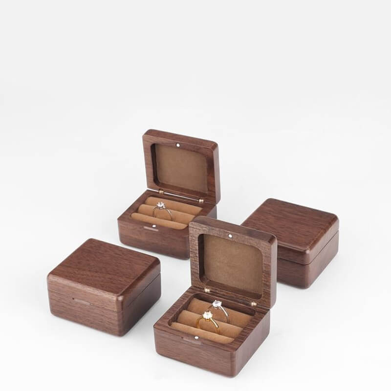 Écrin Bague <br /> Fiançailles Bois